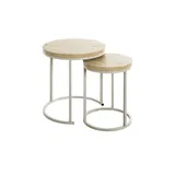Haku-Möbel HAKU Beistelltisch-Set Levi Holzoptik Braun Eiche