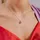 Julie Julsen Kette mit Anhänger Herz Zirkonia weiß rosa Silber