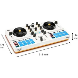 Hercules DJControl Mix Ultra mobiler DJ-Controller mit Netzteil, DJ Controller