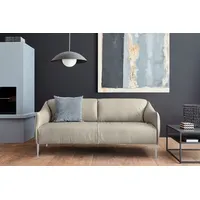 W.SCHILLIG 2,5-Sitzer sally Designsofa, Loungesofa, bequem, schmale Armlehnen, Breite 194cm, mit Metallfüßen in Silber matt, Breite 194 cm grau