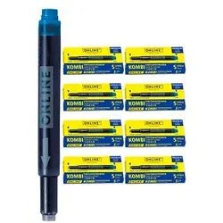 ONLINE® Kombi Tintenpatronen für Füller blau 40 St.