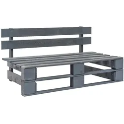 vidaXL Outdoor-Bank Paletten Holz Grau