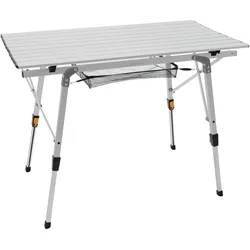 ML-Design Aluminium Falttisch Aufrollbar Silber Klapptisch Gartentisch