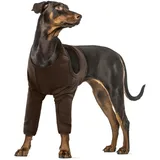 Wundschutzanzug Hund, Ellbogenschoner Hund Leckschutz für Hunde Vorderbeine Halskrause Hunde Beinschutz Knieschoner Hunde Recovery Sleeve Hund(Braun, 2XL)