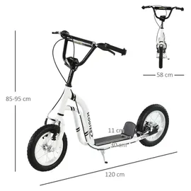 Homcom Kinderroller Scooter Weiß
