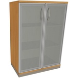 FM Helmets fm Aktenschrank Sidney, 4260267329115 buche, Acrylglas satiniert 1 Fachboden 80,0 x 44,2 x 78,1 cm