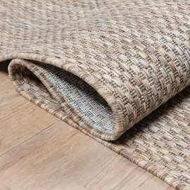 Sanat Melissa Outdoor Teppich Wetterfest - Balkon Teppich Wasserabweisend - Teppich für den Innen und Außenbereich, Terrasse, Garten, Wohnzimmer oder Küche - Beige, 80x150 cm