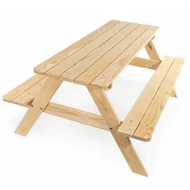 Lemodo Kinderpicknicktisch 115 cm Kiefer natur beige