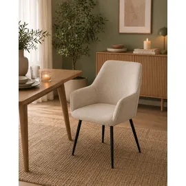 VCM Esszimmerstuhl Lizzy Stoff beige 2er Set