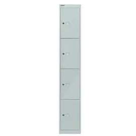 BISLEY Schließfachschrank lichtgrau CLK184645, 4 Fächer, Farbe Maße (HxBxT): 180,2 cm