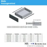 MS Beschläge Teilauszug 1 Paar Schubladenschienen 17mm Schubladen-Teilauszüge Führungsschiene Auszugsschiene Metall Teleskopauszug 182mm