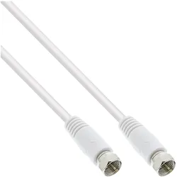InLine SAT-Anschlusskabel - 2x geschirmt - 2x F-Stecker - >75dB - weiß - 3m