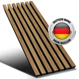 AS-Country Akustikpaneele Holzoptik - hochwertige Wandverkleidung 58cm x 29cm, Leicht & Langlebig für bessere Raumakustik Innenbereich Wand Lamellenwand Design Wandpaneele