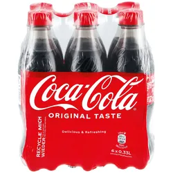 Coca-Cola 0,33 Liter, 6er Pack