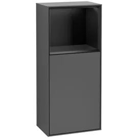 Villeroy & Boch Villeroy und Boch Finion Seitenschrank F500PDGK 41,8x93,6x27cm, links, Regal oben Black matt, Anthracite matt