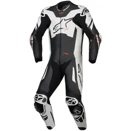 Alpinestars GP Plus V4 Sprint Lederkombi - Schwarz/Weiß/Neon-Rot / 54