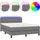 vidaXL Boxspringbett 140 x 200 cm Dunkelgrau