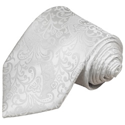 Paul Malone Krawatte Herren Hochzeitskrawatte barock – Mikrofaser – Bräutigam Schmal (6cm), weiß V43 weiß schmal – 6 cm x 150 cm