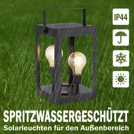 bmf-versand Solarleuchte Garten Laterne 28cm Solarlampe Außen Leuchte Solar mit Pflegetuch