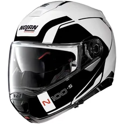 Nolan N100-5 Consistency N-Com Helm, schwarz-weiss, Größe 2XS für Männer