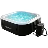 Juskys Whirlpool, Schwarz, Kunststoff, 185x65x185 cm, Freizeit, Pools und Wasserspaß, Whirlpools