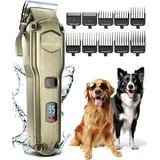 Hundeschermaschine Fell IPX7 Wasserdicht Schermaschine Hund Katze Hundetrimmer