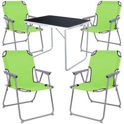 5-tlg Camping Set Gartenmöbel Campingtisch + 4 Campingstuhl Klappstuhl
