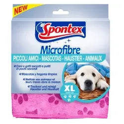 Spontex Microfibre Haustier Reinigungstuch, 40 x 80 cm 19700127 , 1 Stück, farbig sortiert