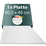 Hohlkammerplatten für Gewächshaus 60,5x45 cm /3 - Polycarbonatplatten, Kunststoffplatten 4mm, Wetterfeste Gewächshausplatten, Polycarbonat Stegplatten, Transparentes & UV-beständige Wellplattendach