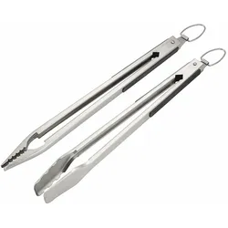 CHEFGASTRO BBQ Präzisions-Grillbesteck | Grillzange & Grillpinzette | 41cm | Edelstahl