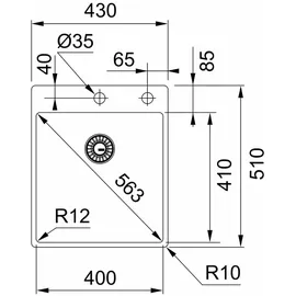 Franke BXX 210-40 A + Druckknopfventil