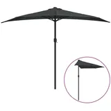 furnicato Balkon-Sonnenschirm 300 x 155 cm Anthrazit
