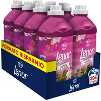 Lenor Konzentrierter Weichspüler für Waschmaschinen, 295 Wäschen (8 x 37), Atmosphere d'Italia Portofino, Maxiformat, Parfums jeden Abend für bis zu einer Woche