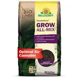 NEUDORFF NeudoHum Grow All-Mix – Bio Cannabis Erde für schnelles Wachstum und eine reiche, gehaltvolle Ernte. Torffrei und für alle Wachstumsphasen, 20 Liter, Braun