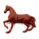 H-Customs Pferd in Braun Reiten Tier USB Stick 64 GB USB 2.0