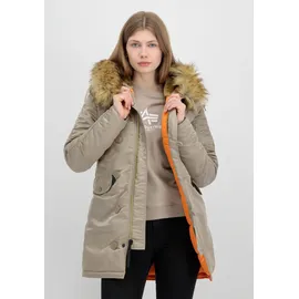 Alpha Industries Winterjacke ALPHA INDUSTRIES "N-3B VF 59 Vintage Fit W", Damen, Gr. XS, beige (vintage sand), Obermaterial: 100% Nylon. Futter: 100% Nylon. Füllung: 100% Polyester, Jacken Winterjacke
