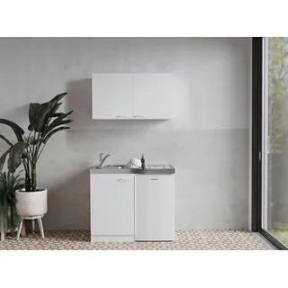 Respekta Miniküche Singleküche Küchenzeile Pantry Weiß