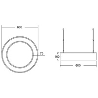 Brumberg 13530188 13530188 LED-Pendelleuchte LED ohne Schwarz