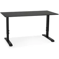 KADIMA DESIGN Schreibtisch höhenverstellbar | 140x70 cm | Schwarz