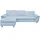DOMO collection Ecksofa DOMO COLLECTION "Franzi Steppung im Sitzbereich B7T/H: 278/162/80 cm, L-Form", blau (pastelblau), B:278cm H:80cm T:171cm, Flachgewebe (100% Polyester);Chenille (100% Polyester), Sofas, Ecksofa, wahlweise mit Bettfunktion, Bettkasten und