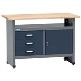 KÜPPER Werkbank, 120 cm, dunkelblau-hellgrau