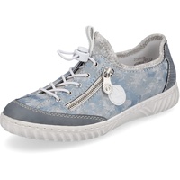 RIEKER Damen Sneaker N0963, Frauen Schnürschuhe,lose Einlage,Low-tie,schnürschuhe,schnürer,Sneaker,Halbschuhe,Freizeitschuhe,blau (12),38 EU / 5 UK