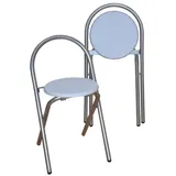 moebel-direkt-online MDF Klappstuhl 38 x 39 x 66 cm weiß 2er Set