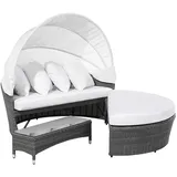 Beliani Xxxl Sonneninsel Grau, Weiss 150x158x138