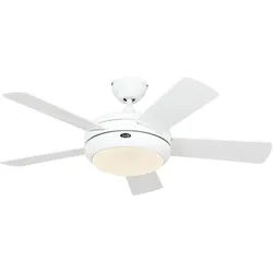Deckenventilator TITANIUM 105 - Lack Weiß / Lack lichtgrau und Lack weiß / Mit Fernbedienung