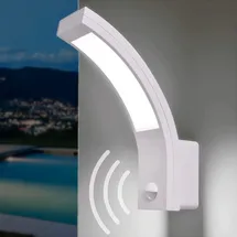 Adviti Wandleuchte LED 10W weiß IP54 mit Bewegungsmelder