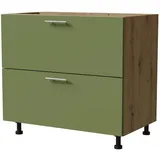 Feldmann-Küchen Unterschrank Brerra 90 x 50 x 82 cm Grün