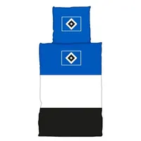 Hamburger SV Bettwäsche 2023 Blau/Weiß/Schwarz Unisex 80
