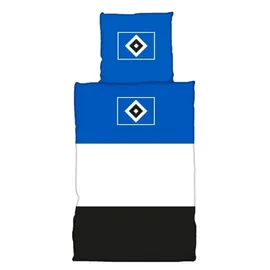Hamburger SV Bettwäsche 2023 Blau/Weiß/Schwarz Unisex 80