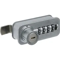 Hettich Hettich, Zahlenschloss mit Riegel links Fixcode Kunststoff/Stahl verchromt